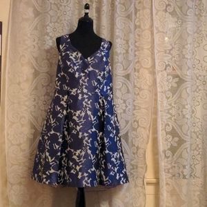 Blue floral dress